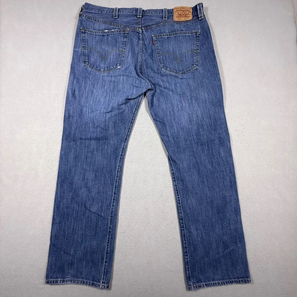 Levis 501 Original Fit Straight Leg Blue Denim Jeans Mens 38x32